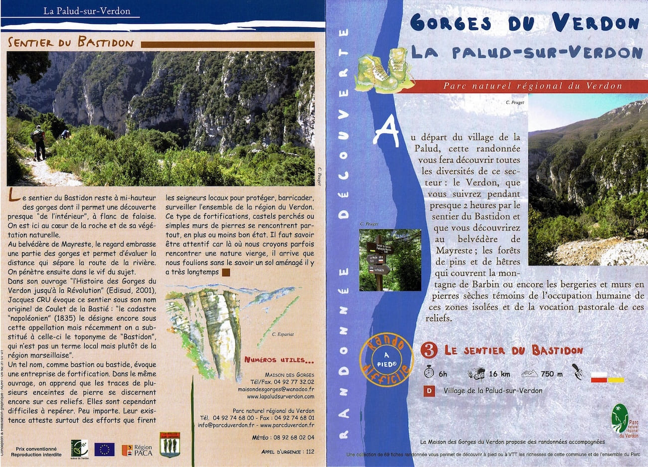 Sentier du Bastidon — randonnée Difficile, Gorges du Verdon